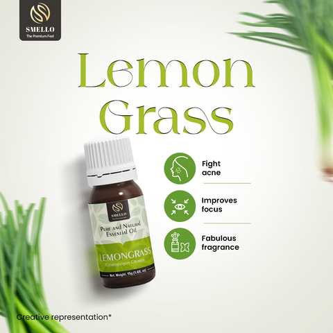 Smello's Lemongrass Pure & Natural Essential Oil