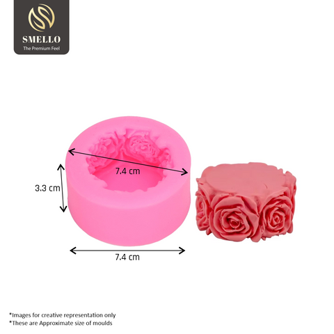 Smello's 3D Rose Flower Silicone Soap Moulds (SC 113)