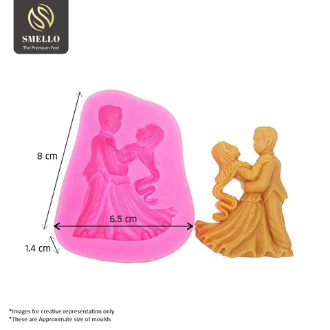 Smello's Dancing Couple Silicone Soap Moulds (SC 123)