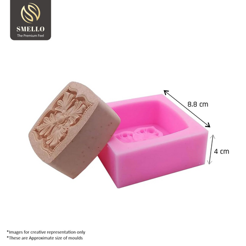 Smello's Square Flower Silicone Soap Moulds (SC 124)