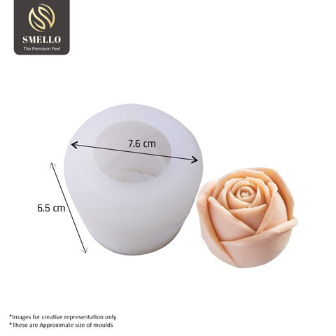 Smello's Flower Bloom Rose Shape Silicone Soap Moulds (SC 133)