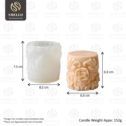 Smello Rose Bloom Candle mould – 3D Floral Silicone mould for Elegant Candles & Soaps (SCM 241)