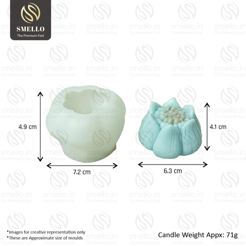 Smello Lotus Bloom Candle mould – 3D Silicone mould for Lotus Candles, Soap & Resin (SCM 247)