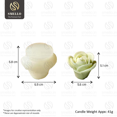 Smello Petite Bloom Rose mould – 3D Silicone mould for Mini Candles, Soap & Resin Flowers (SCM 252)