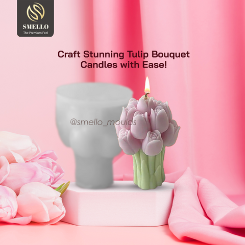 Smello Tulip bouquet Silicone mould for Candles, Soap & Resin (SCM 254)