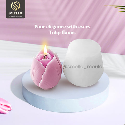 Smello 3D Tulip Silicone mould for Candles, Soap & Resin (SCM 255)