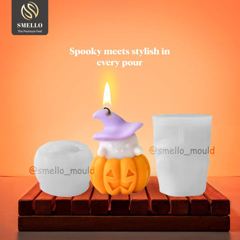Smello Pumpkin and Pumpkin man Silicone mould for Candles, Soap & Resin (SCM 257)