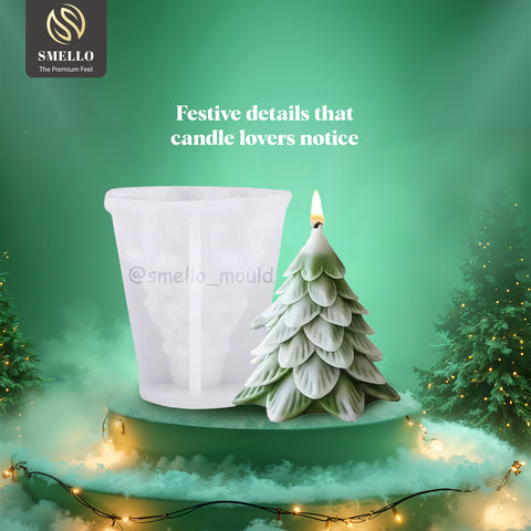 Smello Christmas tree leaf Silicone mould for Candles, Soap & Resin (SCM 261)