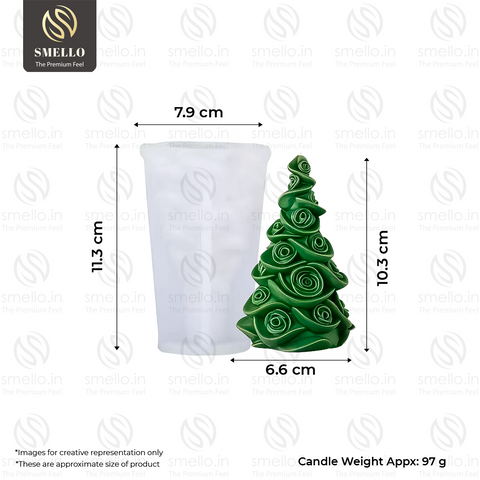 Smello Christmas tree rose Silicone mould for Candles, Soap & Resin (SCM 262)
