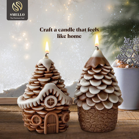 Smello Christmas House Silicone Mould for Candles, Soap & Resin (SCM 266)