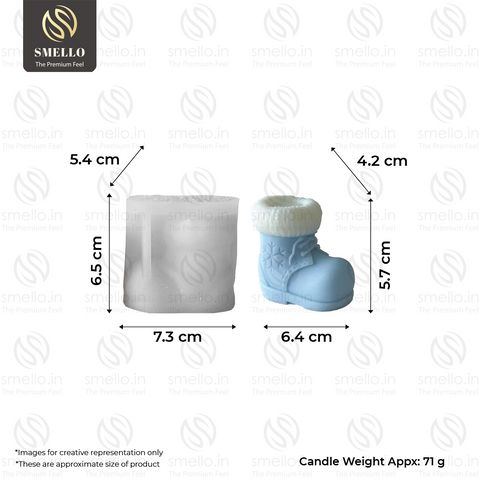 Smello Christmas Shoe Silicone mould for Candles, Soap & Resin (SCM 268)