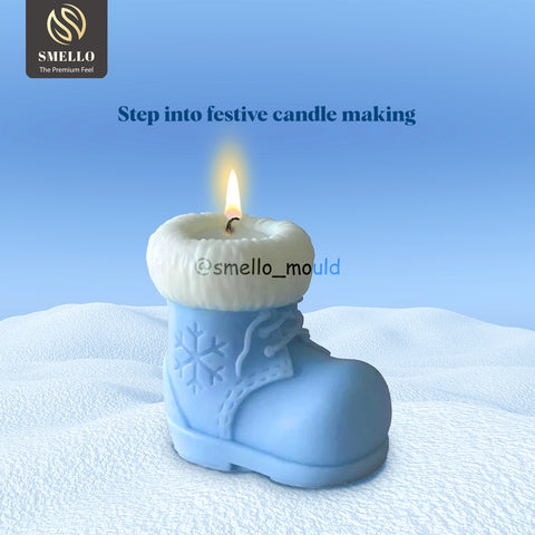 Smello Christmas Shoe Silicone mould for Candles, Soap & Resin (SCM 268)