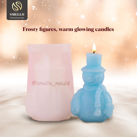 Smello Christmas Snowman Silicone mould for Candles, Soap & Resin (SCM 269)