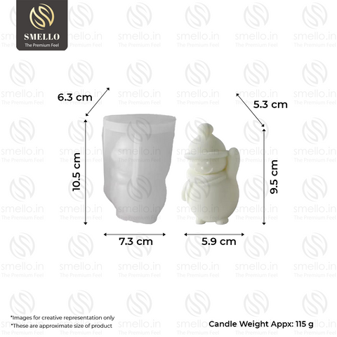 Smello Christmas Snowman Waving Silicone mould for Candles, Soap & Resin (SCM 270)