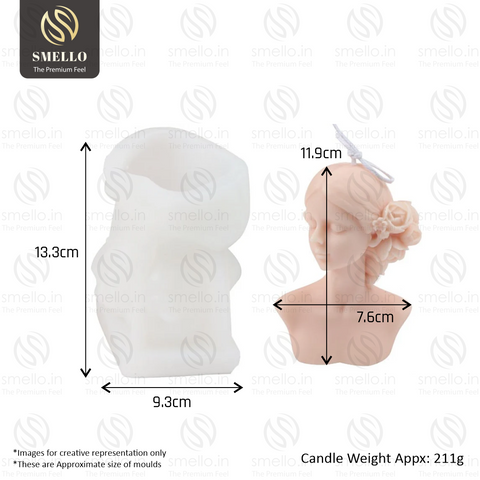 Smello's Floral Girl – Inspired By The Vintage Style European Art Candle Silicone Mould (SCM 101)