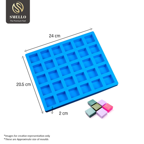 Smello's 30 Cavity Small Square Sample Size Mould (SS 101)