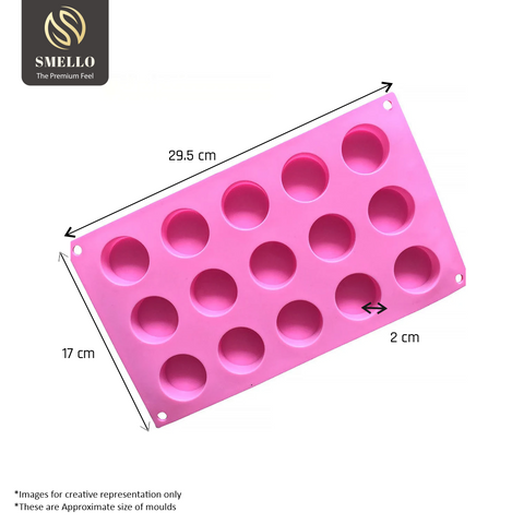 Smello's 15 Cavity Mini Circle Sample Size Mould (SS 107)