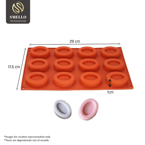 Smello's 12 Cavity Small Oval Sample Size Mould (SS 108)