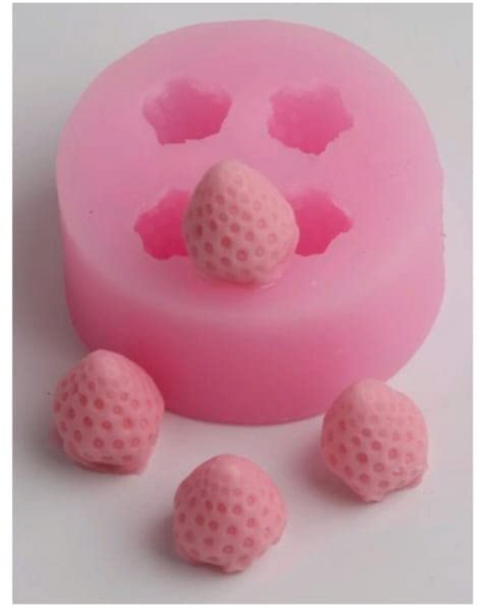 Smello's 3D Strawberry Silicone Fondant Mould (FB 144)