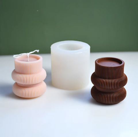 Smello's Vertical Stripe Column Candle Silicone Mould (SCM 172)