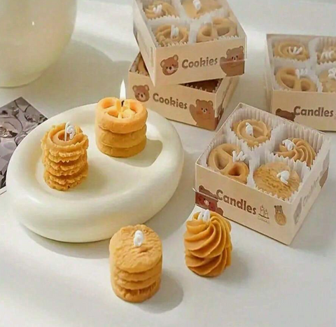 Smello's Set of 4 Cookies Sweet Candle Silicone Mould (SCM 187)