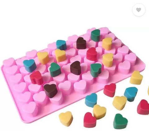 Smello's 60 Cavity Small Heart Chocolate Silicone Moulds (CHM 118)