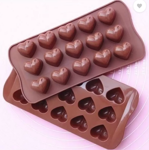 Smello's 15 Cavity Heart Shape Chocolate Silicone Moulds (CHM 144)