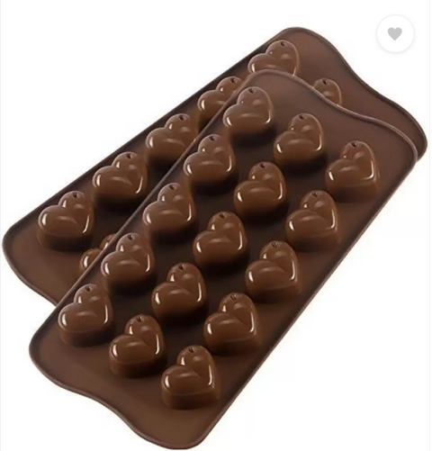 Smello's 15 Cavity Heart Shape Chocolate Silicone Moulds (CHM 144)