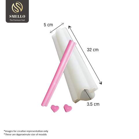 Smello's Heart Tube Silicone Mould (TM 103)