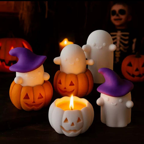 Smello Pumpkin and Pumpkin man Silicone mould for Candles, Soap & Resin (SCM 257)