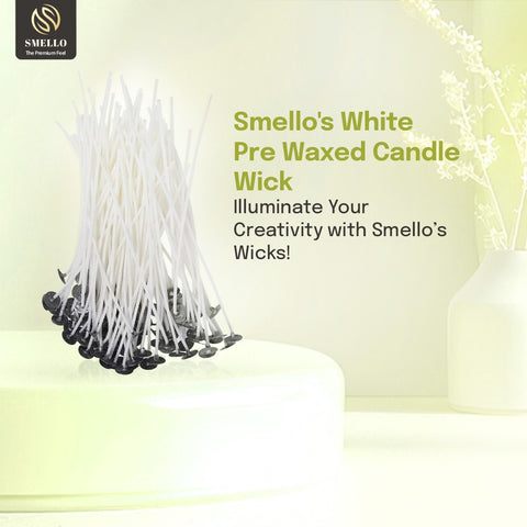 Smello's White Pre Waxed Candle Wick  (CW 102)