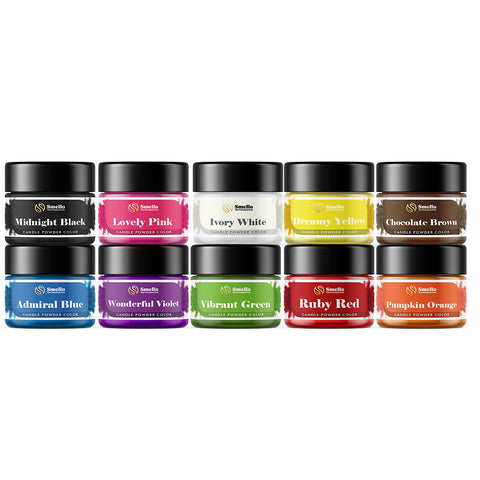 Smello's Pack of 10 Candle Powder Color