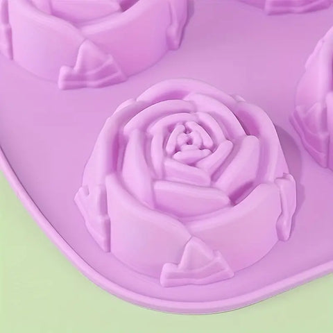 Smello's 6 Cavity Rose Bud Silicone Floral Mould (FM 102)