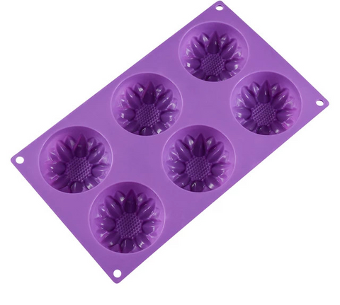 Smello's 6 Cavity Sunflower Silicone Floral Mould (FM 103)