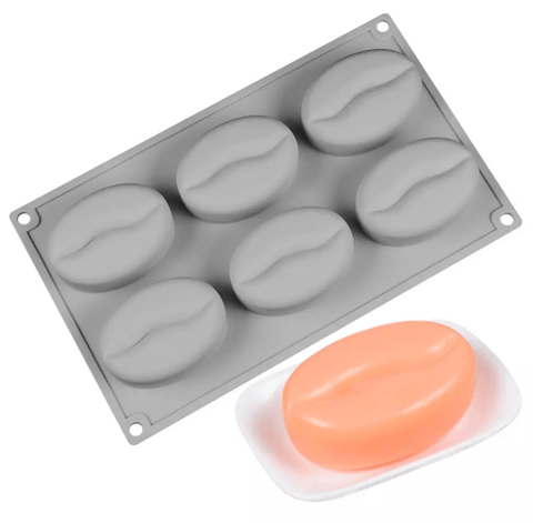 Smello's 6 Cavities Coffee Beans Silicone 3D Multi Cavity Mould (MC 117)