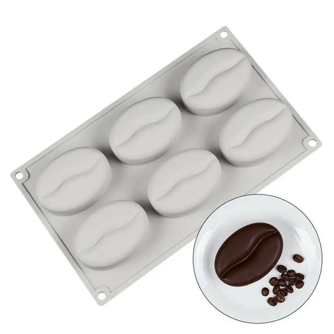 Smello's 6 Cavities Coffee Beans Silicone 3D Multi Cavity Mould (MC 117)