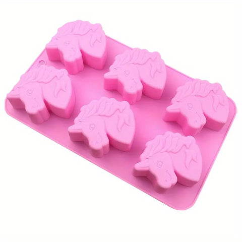 Smello's 6 Cavity Unicorn Horse Kids Special Silicone Mould (KS 115)