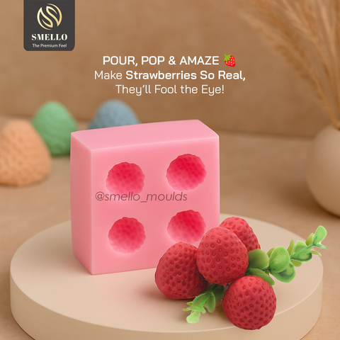 3D Strawberry Shape Silicone Fondant Mould (FB 156)
