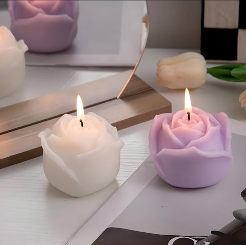 Smello's Rose Flower 3D Candle Silicone Mould (SCM 136)