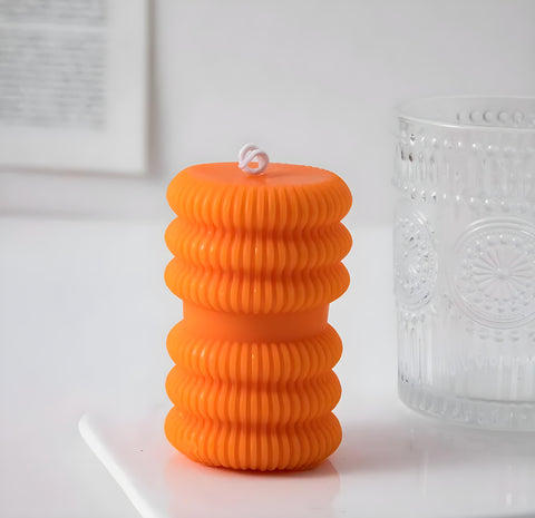 Smello's 3D Striped Cylinder Candle Silicone Mould (SCM 173)