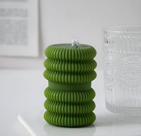 Smello's 3D Striped Cylinder Candle Silicone Mould (SCM 173)