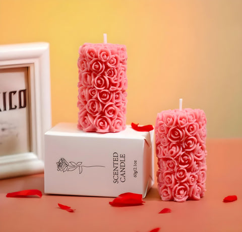 Smello's Rose Pillar Candle Silicone Mould (SCM 134)