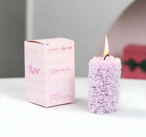 Smello's Rose Pillar Candle Silicone Mould (SCM 134)