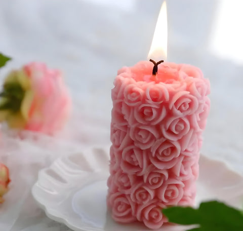 Smello's Rose Pillar Candle Silicone Mould (SCM 134)