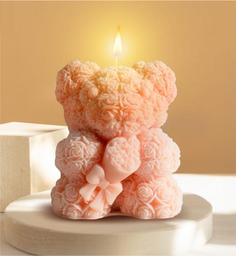 Smello's 3D Bear Valentine's Day Candle Silicone Mould (SCM 194)