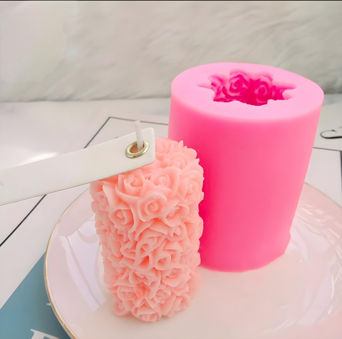 Smello's Rose Pillar Candle Silicone Mould (SCM 134)