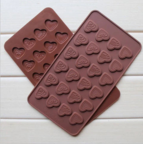 Smello's 24 Cavity Heart Chips Chocolate Silicone Moulds (CHM 127)