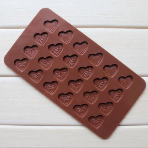 Smello's 24 Cavity Heart Chips Chocolate Silicone Moulds (CHM 127)