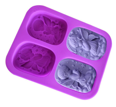 Smello's 4 Cavity Boy Angel Silicone 3D Multi Cavity Mould (MC 110)