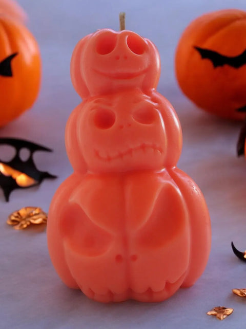 Smello's Stacked Pumpkin Halloween Candle Silicone Mould (SCM 200)